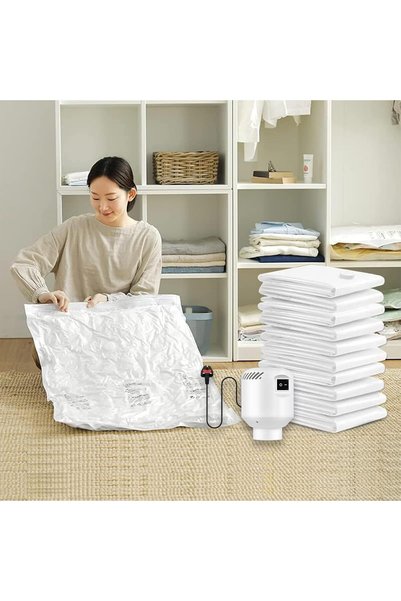 Generic Vacuum Seal Storage Bags, 10 Pack Reusable Compression Bags(2 Jumbo +...