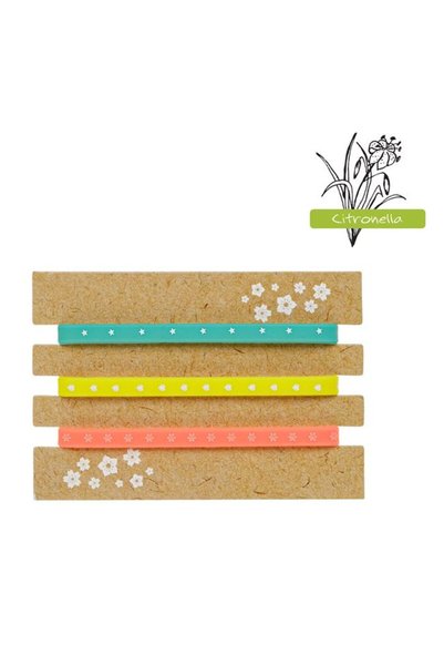 SHOPIENS Bratari elastice din silicon cu ulei de citronela verde menta galben...