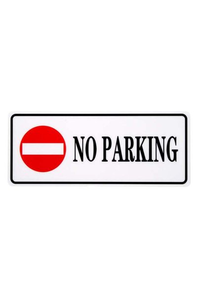 SHOPIENS Indicator autoadeziv Nu parcati No Parking din PVC 29x12 cm Shopiens®
