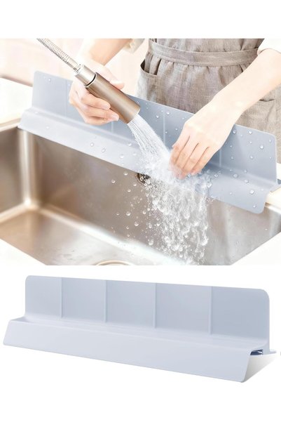 Generic Kitchen Sink Splash Guard 18 Inch Silicone Water Guard with Strong Su...