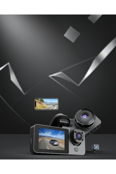 ASTRALTECH 3 Kamera Araç İçi Kayıt Cihazı 1080P Hareket Algılayıcı