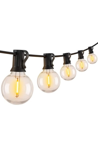 JOGAMS LED G40 Outdoor String Lights, 15m Patio Lights String with 50 LED Sha...