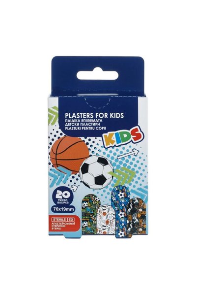 SHOPIENS Set 20 bucati plasturi sport pentru copii in ambalaje sterile 76x19 ...
