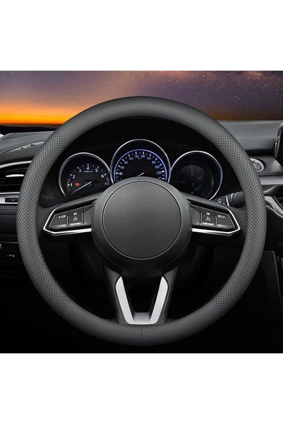 Generic Leather car Steering Wheel Cover, Ultra-Thin, Comfortable, Non-Slip, ...
