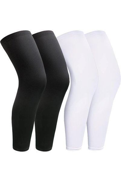 Generic 2 Pairs Full Leg Compression Sleeves for Men Women, Long Knee Support...