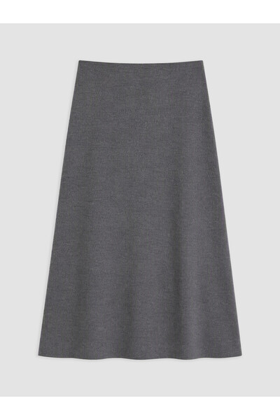 LC Waikiki TWO MT SHOP QUALITY LCW Modest Gray Knit Straight-Cut Ankle-Length...