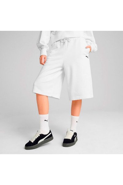 Puma WARDROBE ESS ΑΝΕΤΑ ΥΦΑΣΜΕΝΑ ΣΟΡΤΣ TR 629758-02 Λευκό