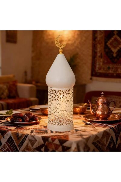 Generic Ramadan Decorative Lamp Holders, Candle Lantern Lamp, LED Metal Hollo...