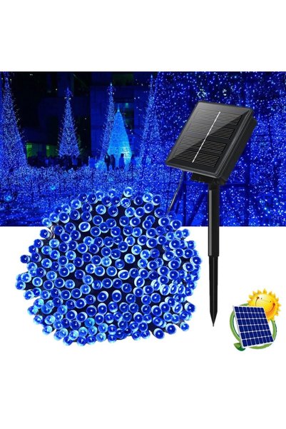 Sanlux Instalație solară cu 600 de LED-uri, 60 m, albastră