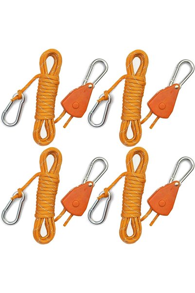 GENERAL 4.6m Ratchet Tie Down Rope Strap Small Mini Reflctive Rope Hanger Gro...