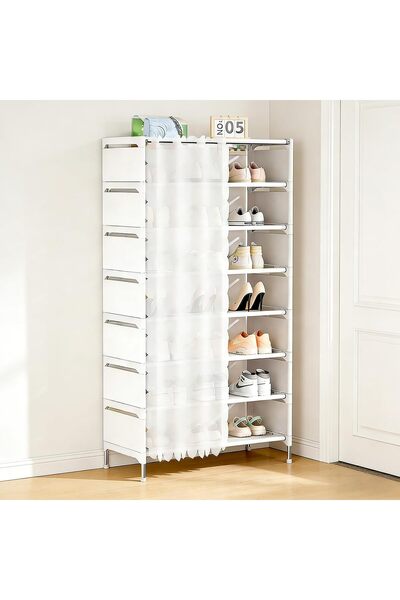 Generic Shoe Rack, Shoe Organizer with Dustproof Cover,Vertical Narrow Tall S...