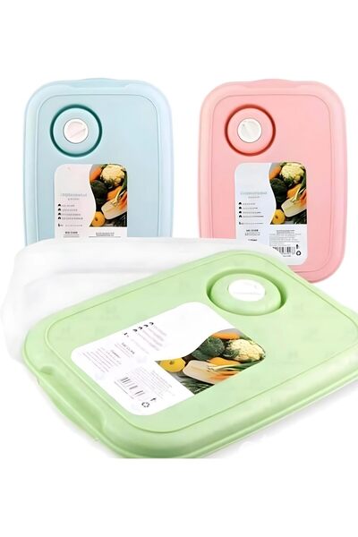 Generic Set of 3 pieces, stackable plastic food storage cases, 3 layers trans...