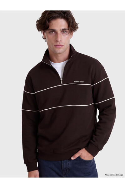 LC Waikiki Nevavm Farkıyla Lcw Vision Brown 3 Threaded Striped Standard & Reg...