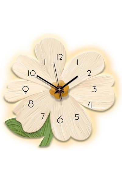 Generic Art Decorative LED Hanging Clock | Modern Flower Design | 15.74x15.74...