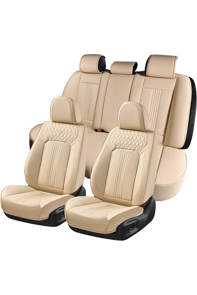 Generic Seat Covers Full Set, Leather Car Seat Cover, Waterproof Car Seat Pro...