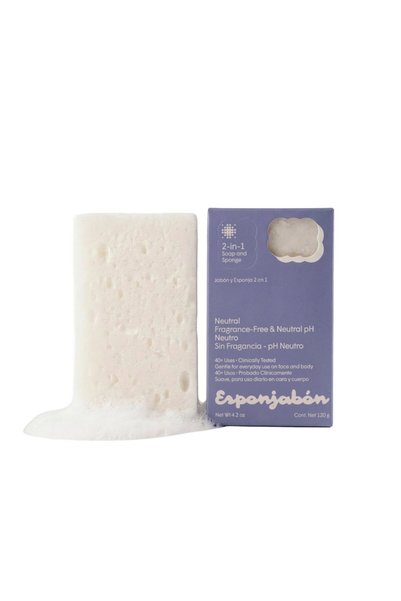 Esponjabon Săpun de masaj Neutral, fără parfum, exfoliant, pentru față și cor...