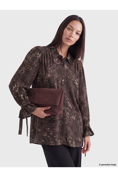 LC Waikiki Two Mt Shop Quality Lcw Studio Purple Patterned Women's Shirt Tunic