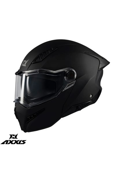 AXXIS Casca modulabila (flip-up) GhostFighter SV A1 negru mat (ochelari soare...