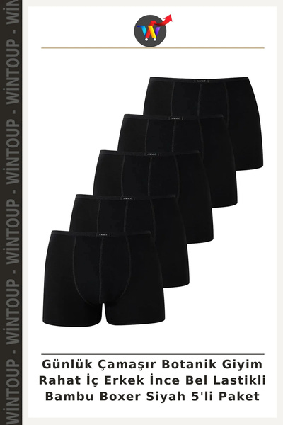 Wintoup Everyday Underwear: Comfortable Men's Bamboo Boxers with Thin Elastic...