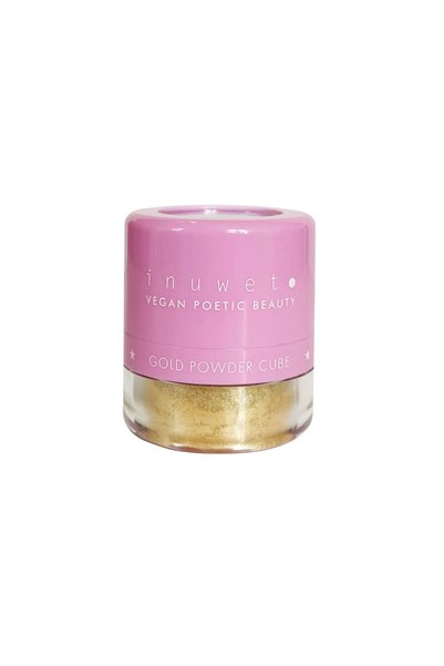 Inuwet Pudră iluminatoare liberă Gold Powder Cube, vegană, efect glow, 3,5 g