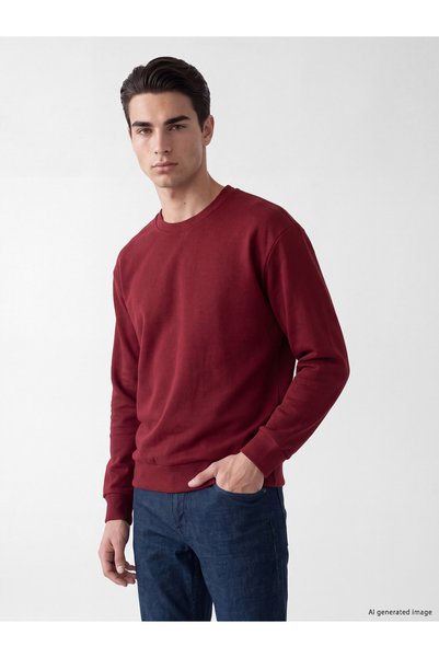 LC Waikiki The NEVAVM Difference: Burgundy 3-Ply Brushed Inside Plain "Comfor...