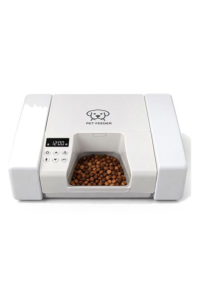 Generic Brand جهاز التغذية الآلي للحيوانات الأليفة CATSOMAT - أبيض