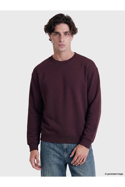LC Waikiki Nevavm Farkıyla Xside Bordo 3 Threaded Plain Comfortable & Relax M...