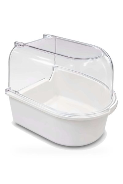 Generic Brand Bird Bath Round - Clear/Cream, 14 cm