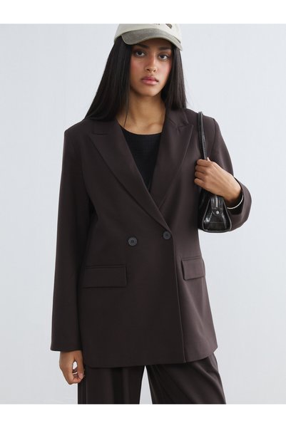 LC Waikiki Nevavm Farkıyla Xside Brown Polyviscon Straight Loose & Baggy Wome...