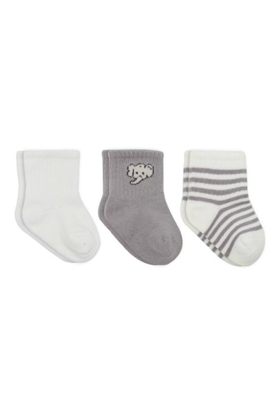 Nur store Çanta Elephant Boy 3-Pack Jersey Socks 10135 Ecru BEZOSS