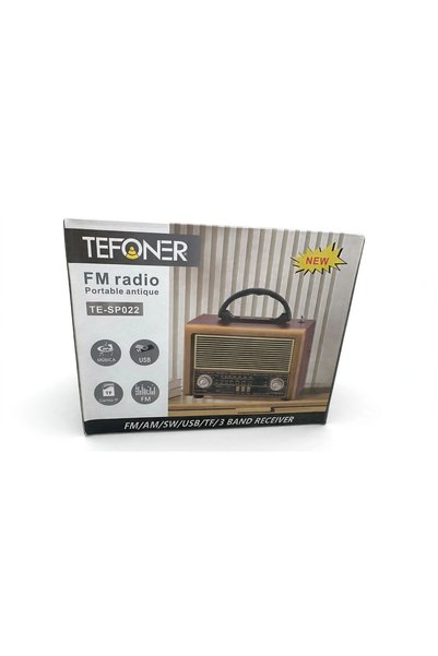 world accessories Te-Sp022 Portable Antique Fm Radio Tefoner - 3 Band Fm/Am/S...