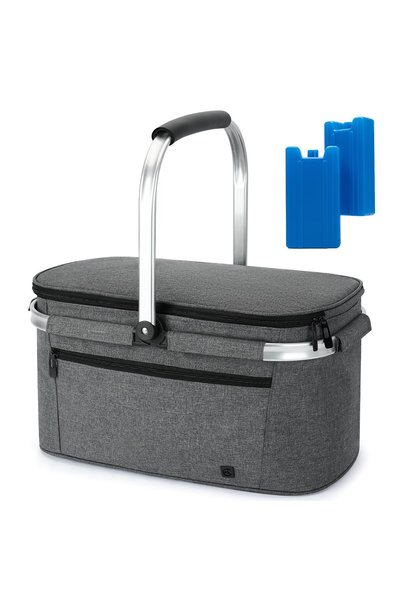 ALLCAMP OUTDOOR GEAR Insulated Cooler Bag Portable Collapsible Picnic Basket ...