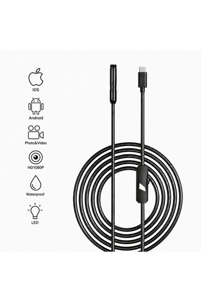 Choice USB Type-C 2m 8mm Single Hard 1920P HD Automotive Borescope Inspection...