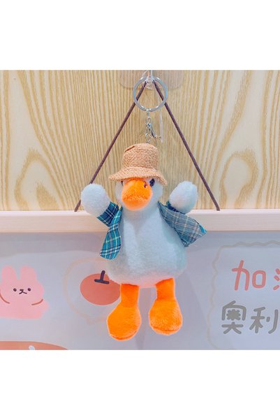 Generic Beach Duck Plush Toy Keychain Doll Pendant
