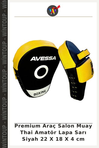 Wintoup Premium Car Salon Muay Thai Amateur Lapa Yellow-Black 22 x 18 x 4 cm