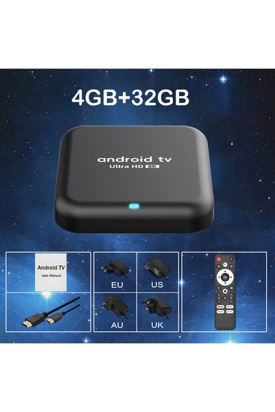Choice US Plug 4G 32G Voice Remote Android 16 Smart TV Box Q18 RK3518 Chip 8G...