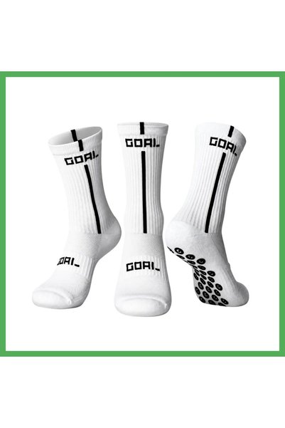 Nur store Çanta Non-Slip 3-Pack Soccer Socks, White | Ankle Support, Balance,...