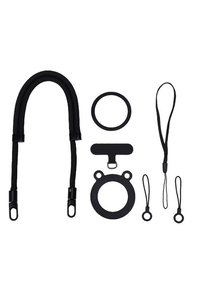 Choice black M22 Adjustable Magnetic Neck Hanging Rope Phone Strap Bear Rings...