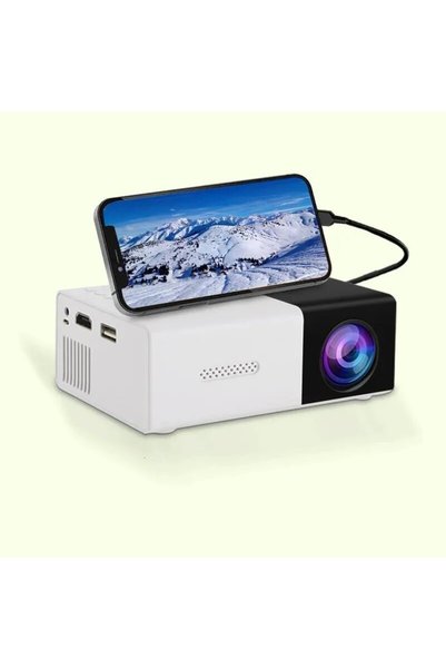 Choice USB Type-C Black and white YG300 Portable HD Projector Home Theater Vi...