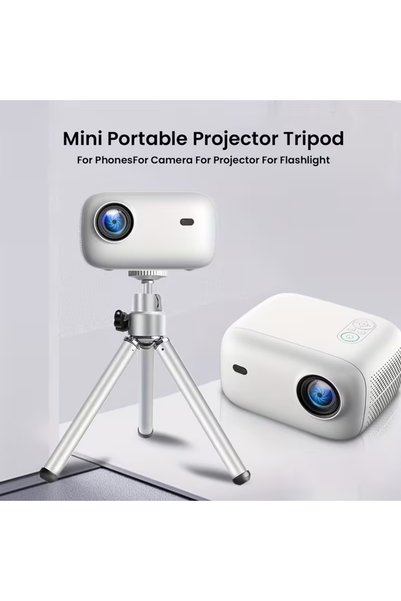 Choice Silvery Mini Projector Tripod 360° Rotatable Adjustable Height for HY3...