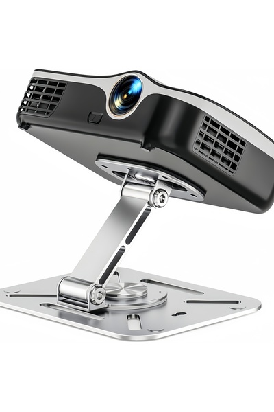 Choice Silver 360° Rotatable Desktop Projector Stand Adjustable Angle Univers...