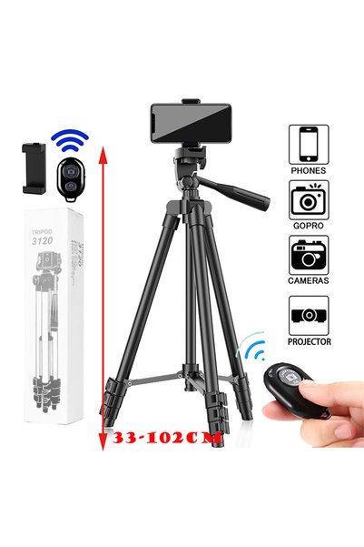 Choice Black Portable Cellphone Tripod Stand Selfie Mobile Phone Holder Exten...