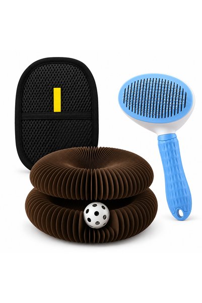 Busstier Accordion Clock – Accordion-Style Multi-Channel Cat Toy and Fur Remo...