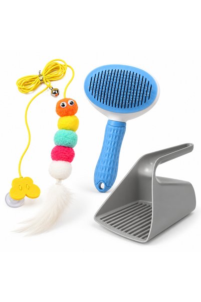 Busstier Mırmır Kıyısı – Cat Fishing Rod with Hanging Pom-Poms, Comb, and San...