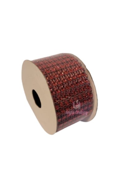 Anyta Cooking Strass tape for cakes - Red - 8 lines