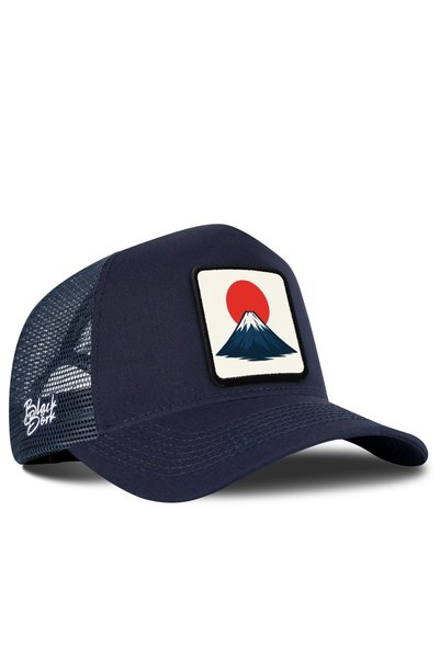 BlackBörk Șapcă Trucker albastru închis cu logo-ul Japoniei