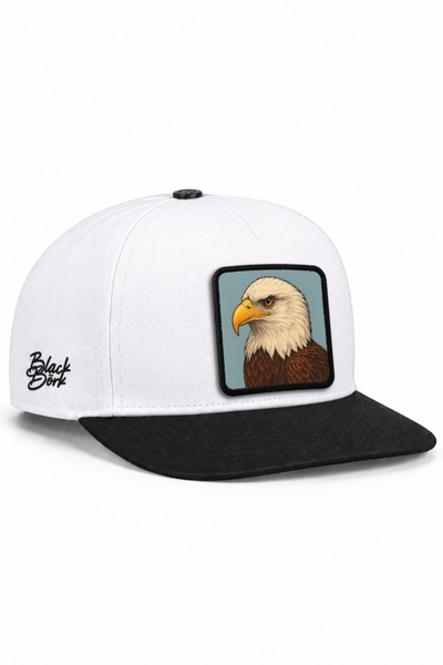 BlackBörk Black-and-White Hip-Hop Hat with the Kartal Logo