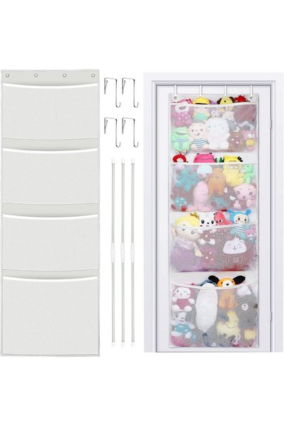 DURKU Storage for Stuffed Animals,Over Door Organizer for Stuffies, Baby Acce...
