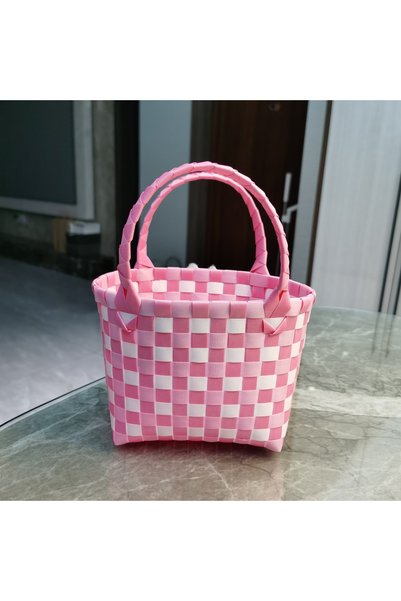 hanzhi Woven PVC Tote Bag Women Small Handbag