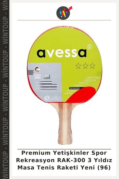 Wintoup Premium Adult Sports & Recreation RAK-300 3-Star Table Tennis Racket,...